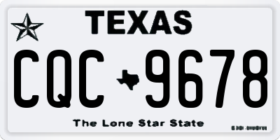 TX license plate CQC9678