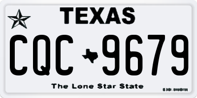 TX license plate CQC9679