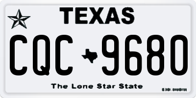 TX license plate CQC9680
