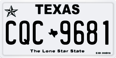 TX license plate CQC9681