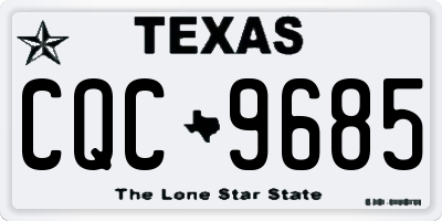 TX license plate CQC9685