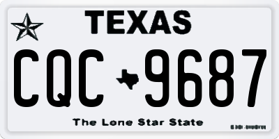TX license plate CQC9687