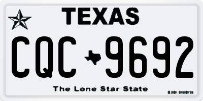 TX license plate CQC9692