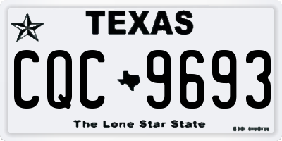 TX license plate CQC9693