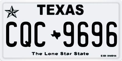 TX license plate CQC9696