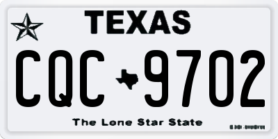 TX license plate CQC9702