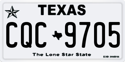 TX license plate CQC9705