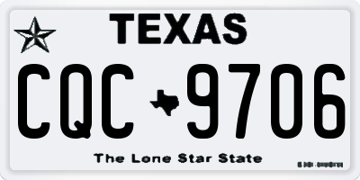 TX license plate CQC9706