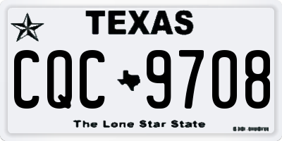 TX license plate CQC9708