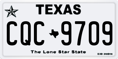 TX license plate CQC9709