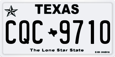 TX license plate CQC9710