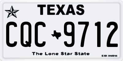 TX license plate CQC9712