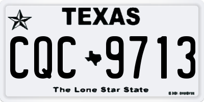 TX license plate CQC9713