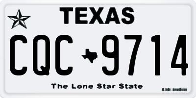 TX license plate CQC9714