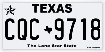 TX license plate CQC9718