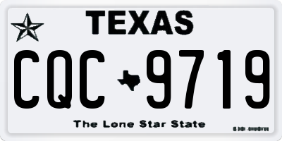 TX license plate CQC9719