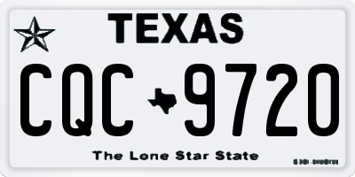 TX license plate CQC9720
