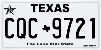 TX license plate CQC9721