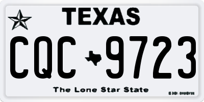 TX license plate CQC9723
