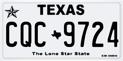TX license plate CQC9724