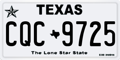 TX license plate CQC9725