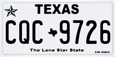 TX license plate CQC9726