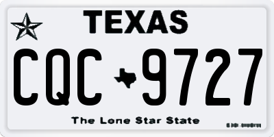 TX license plate CQC9727