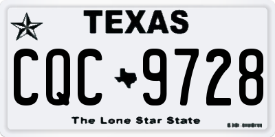 TX license plate CQC9728