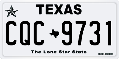TX license plate CQC9731