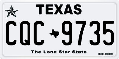TX license plate CQC9735