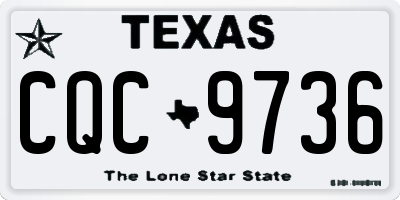 TX license plate CQC9736