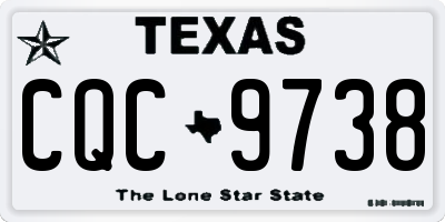 TX license plate CQC9738