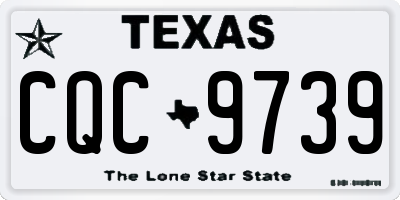 TX license plate CQC9739
