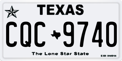 TX license plate CQC9740