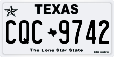 TX license plate CQC9742