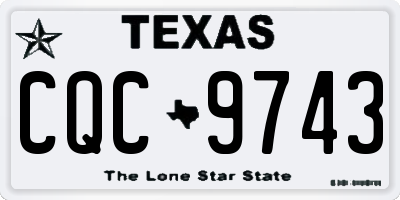 TX license plate CQC9743