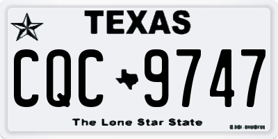TX license plate CQC9747