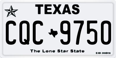 TX license plate CQC9750