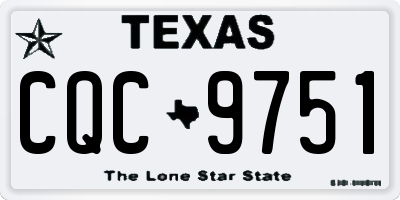 TX license plate CQC9751