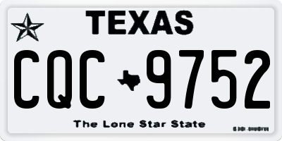 TX license plate CQC9752