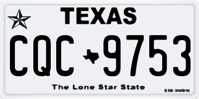 TX license plate CQC9753