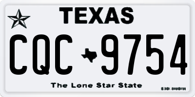 TX license plate CQC9754