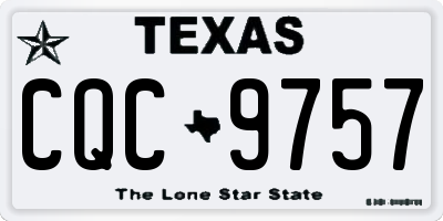 TX license plate CQC9757