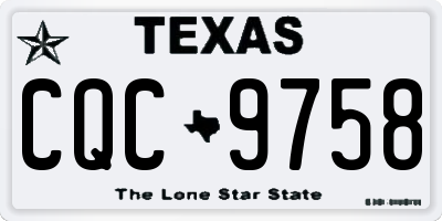 TX license plate CQC9758