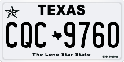 TX license plate CQC9760