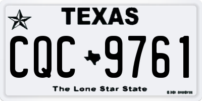 TX license plate CQC9761