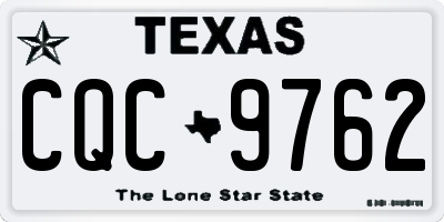 TX license plate CQC9762