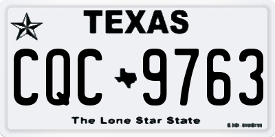 TX license plate CQC9763