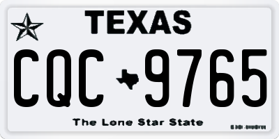 TX license plate CQC9765