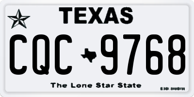 TX license plate CQC9768